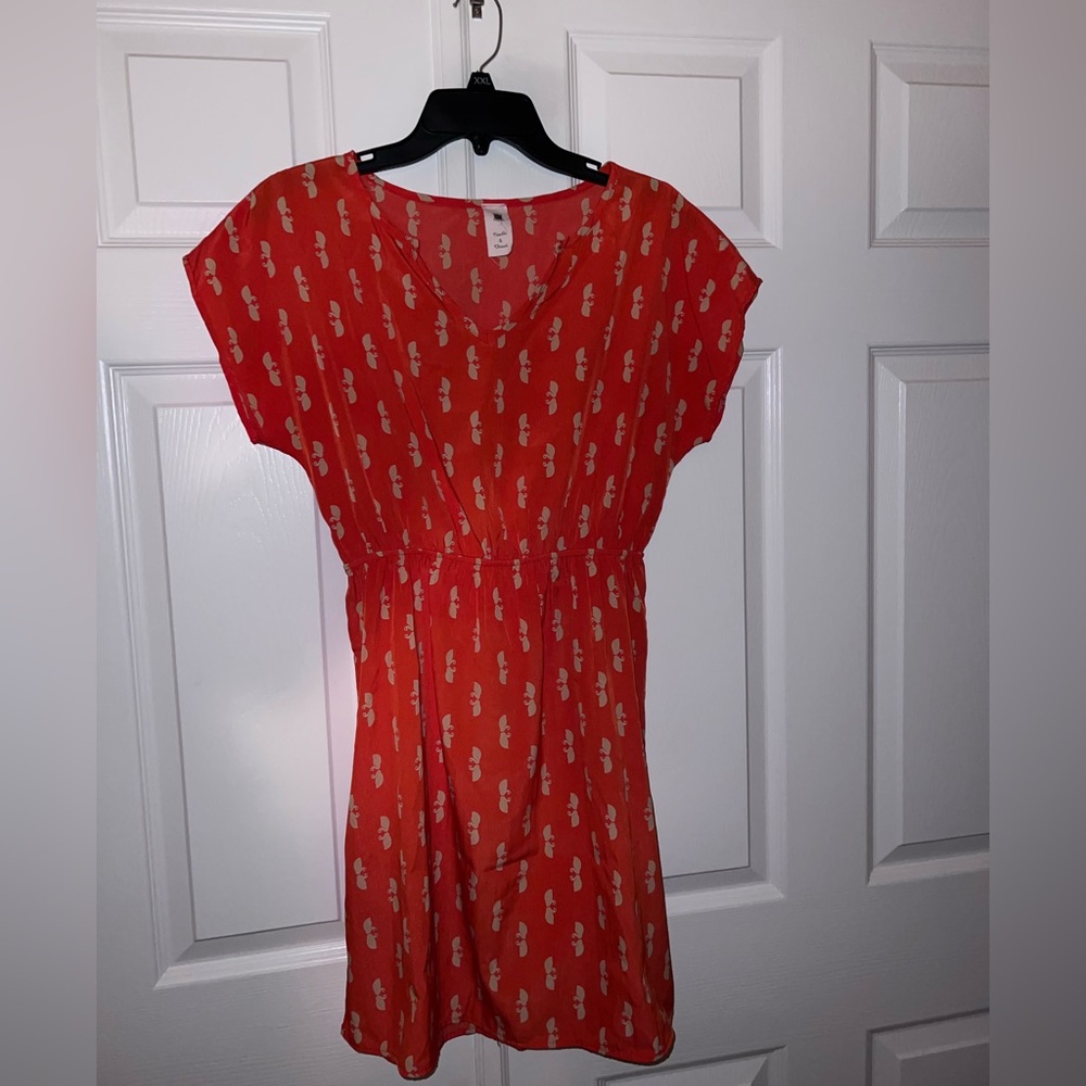 Swan print sun dress